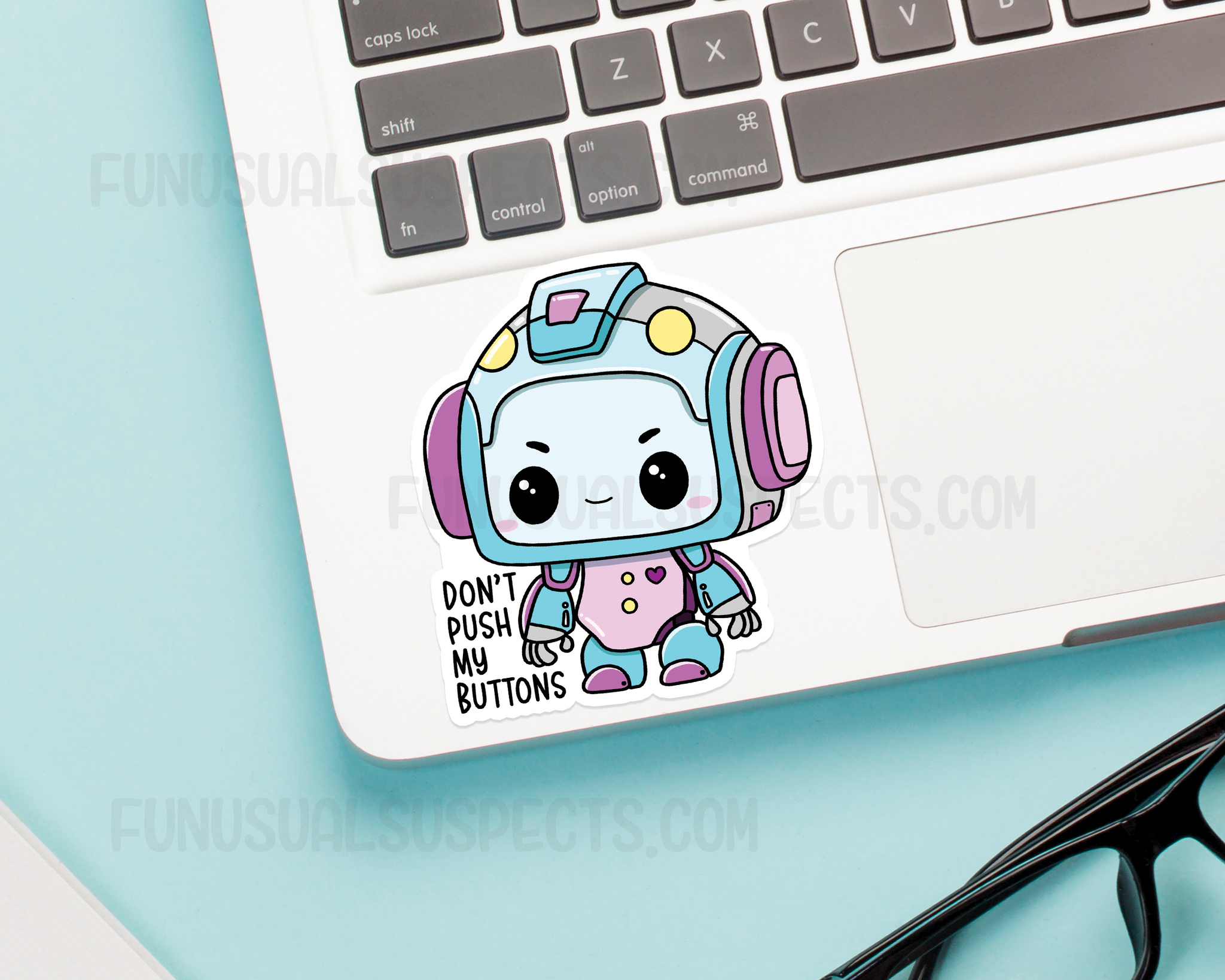 Robot Don't Push My Buttons Sticker