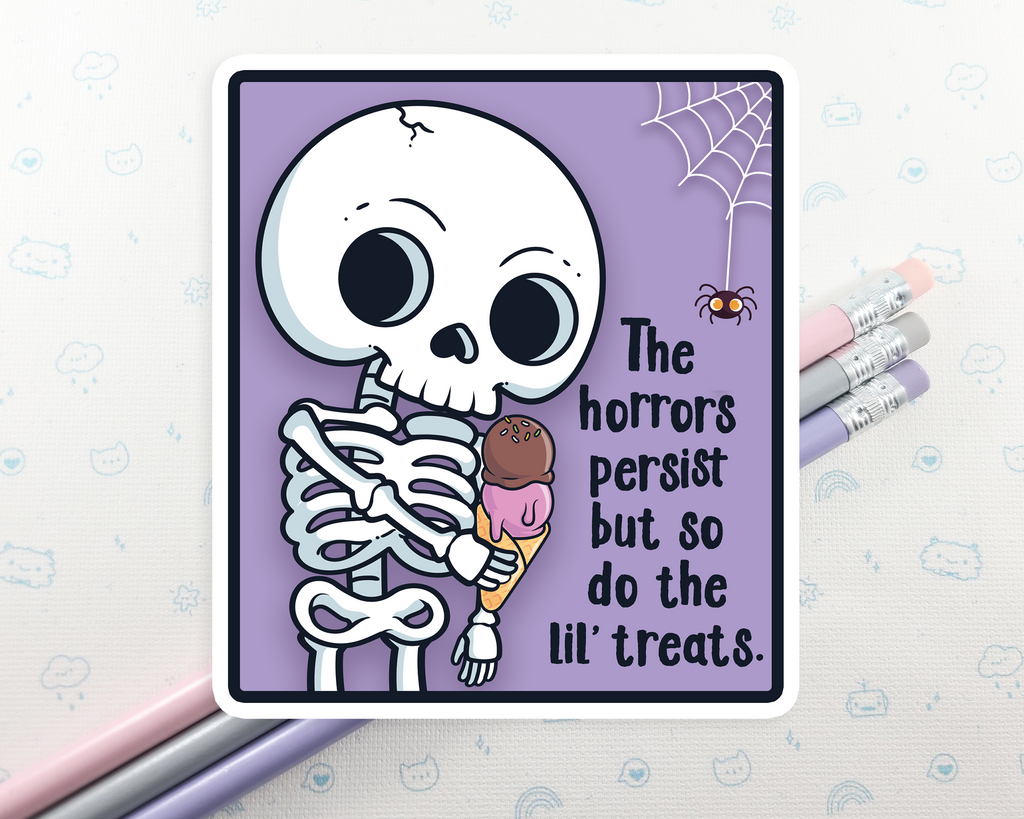 Skeleton Lil Treats Sticker