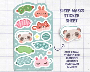 Sleep Masks Sticker Sheet