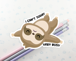 Sloth Very Busy Sticker