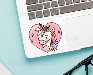 Unicorn Heart Sticker