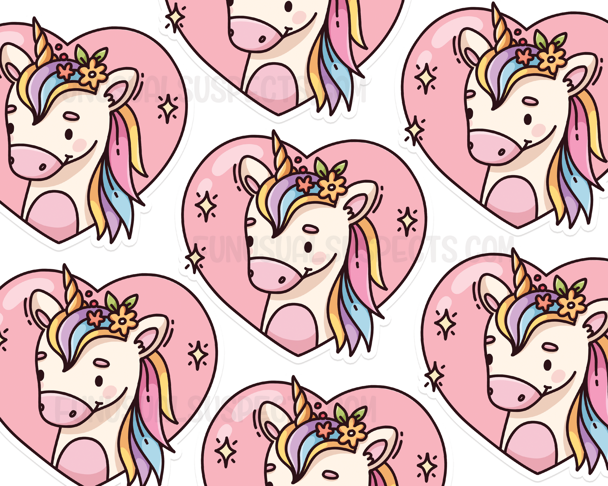 Unicorn Heart Sticker