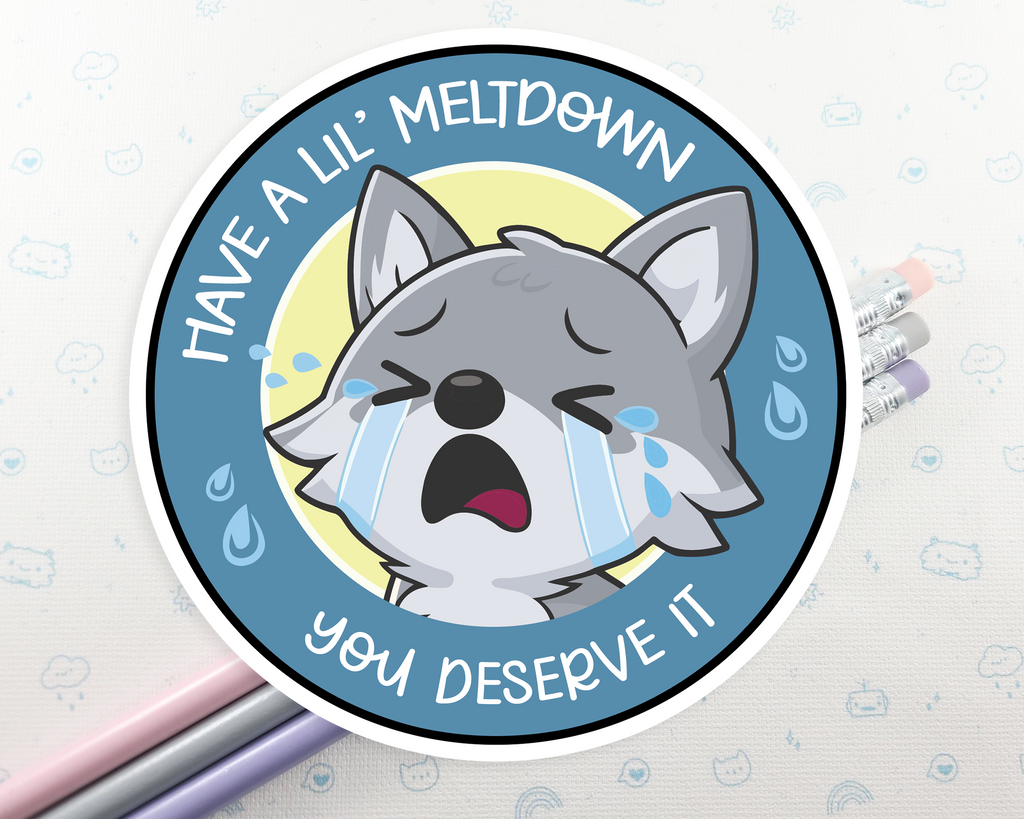 Wolf Have A Meltdown Sticker