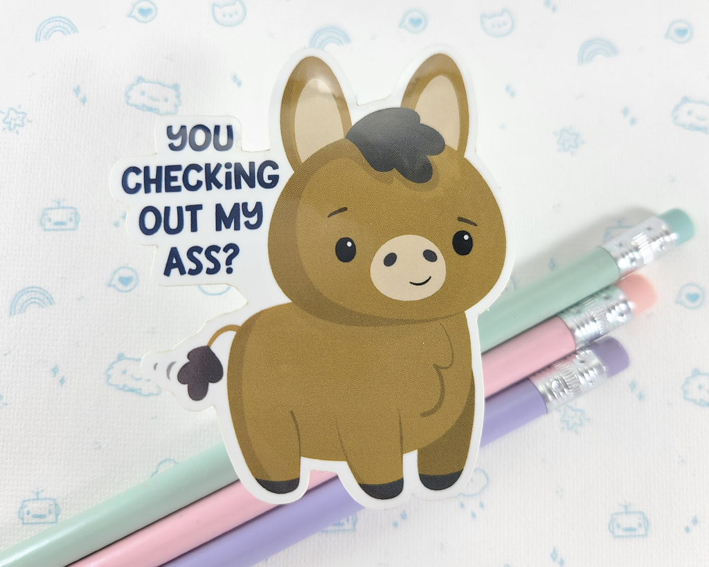 Donkey Pun Sticker