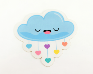 Cloud Rainbow Drops Sticker