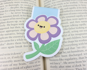 Flower Purple Magnetic Bookmark