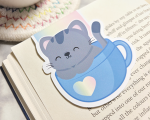 Kit-Tea Cat Magnetic Bookmark