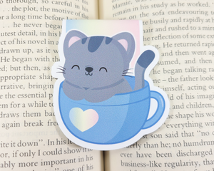 Kit-Tea Cat Magnetic Bookmark