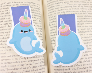 Narwhal Donut Magnetic Bookmark