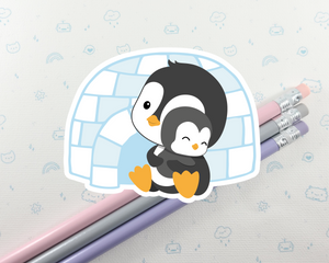 Penguin Igloo Sticker